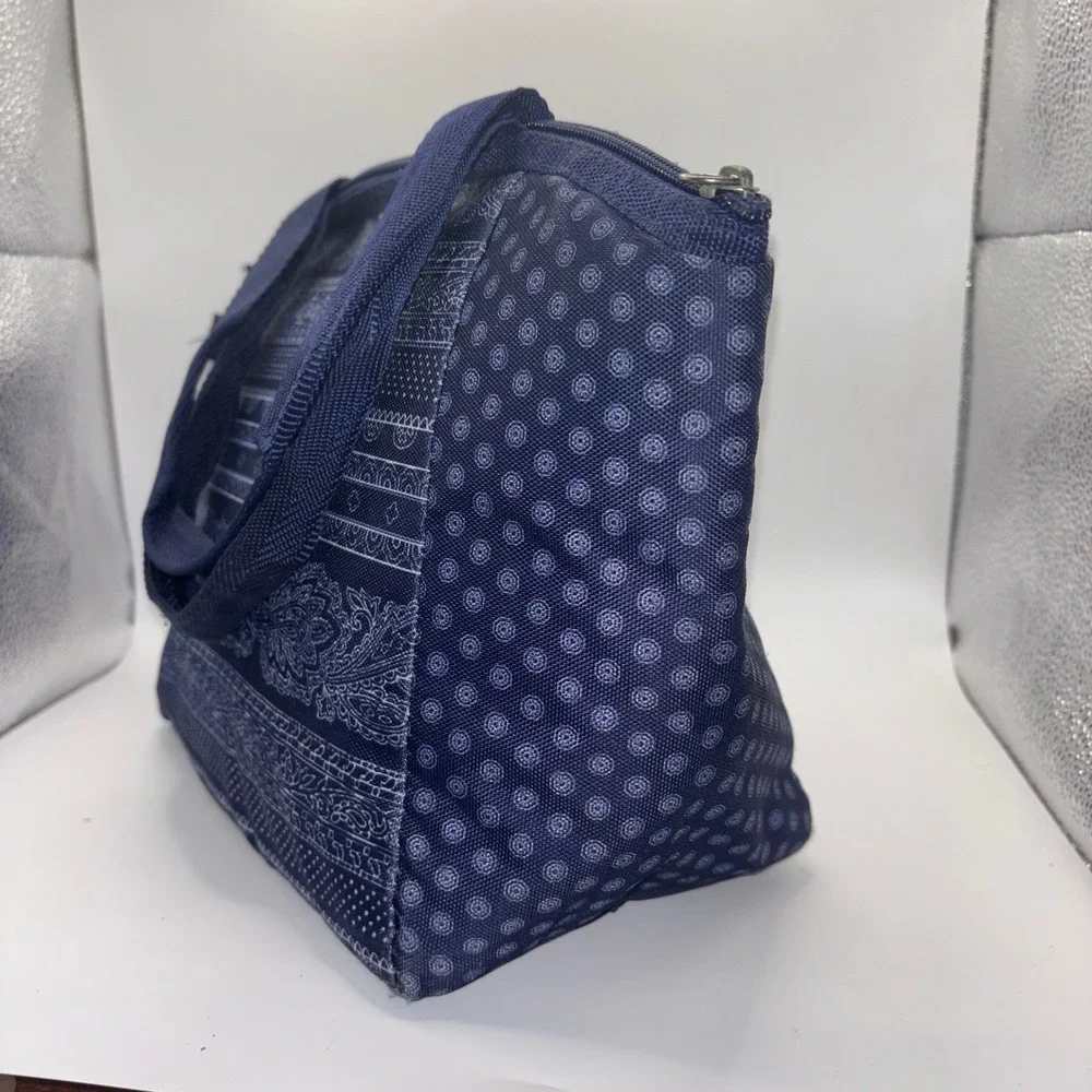 Igloo Insulated Lunch Tote Bag Blue Paisley Pattern Soft Side Cooler 9 Can